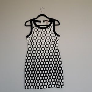 Banana Republic black and white geometric dress